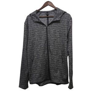 Lululemon Men's Full Zip Hooded Jacket Size L Stretch Fitted w/ Zipper Pockets